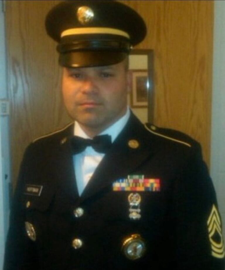 Erik Hoffman, retired U.S. Army Master Sergeant, in dress uniform